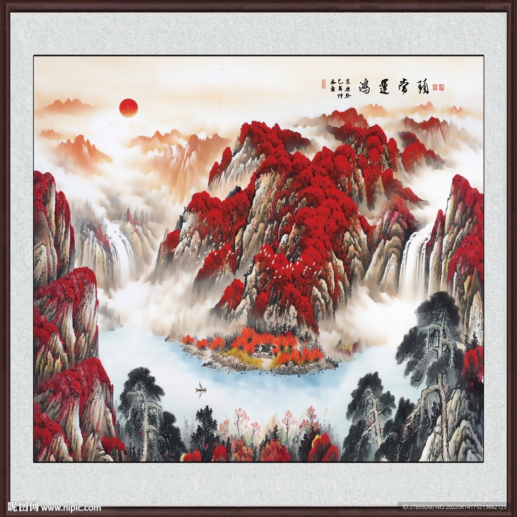 聚宝盆国画