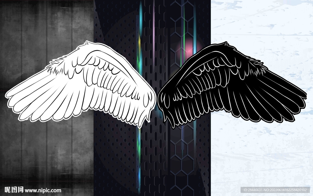 翅膀拍照背景墙