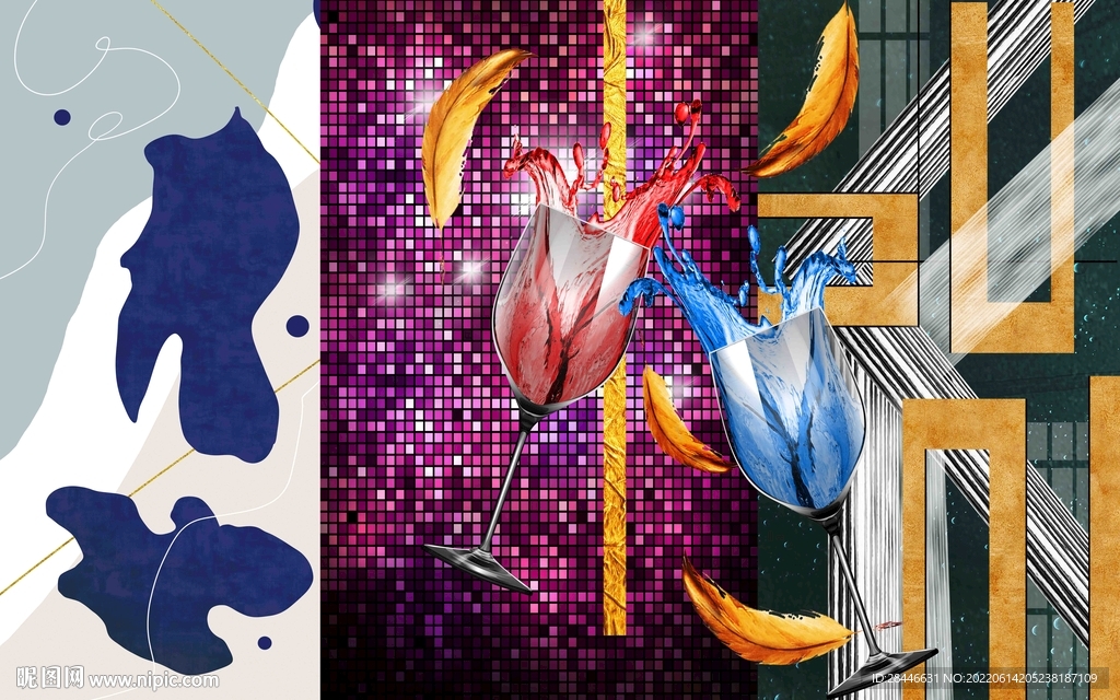 轻奢装饰画背景墙 