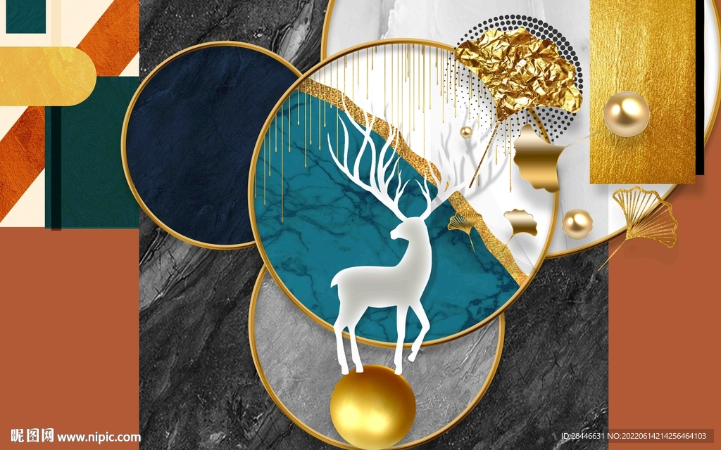 轻奢装饰画背景墙 