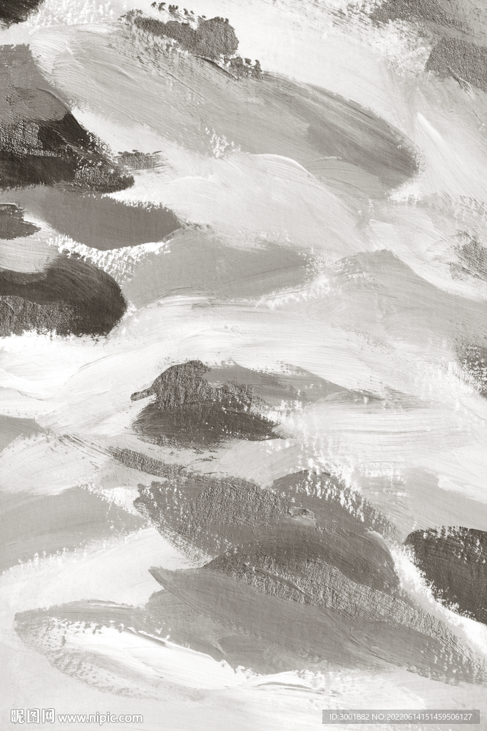 轻奢装饰画 灰白抽象画