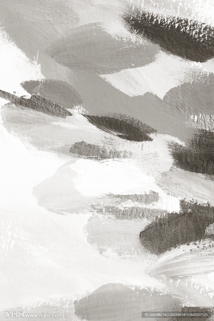 轻奢装饰画 灰白抽象画