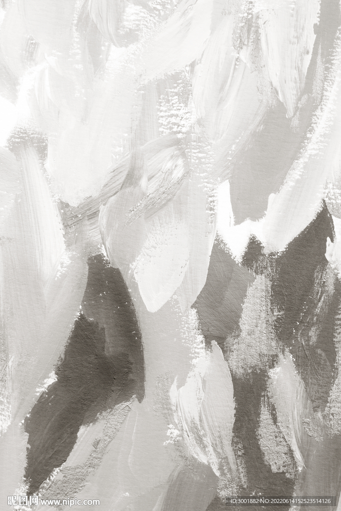 轻奢装饰画 灰白抽象画