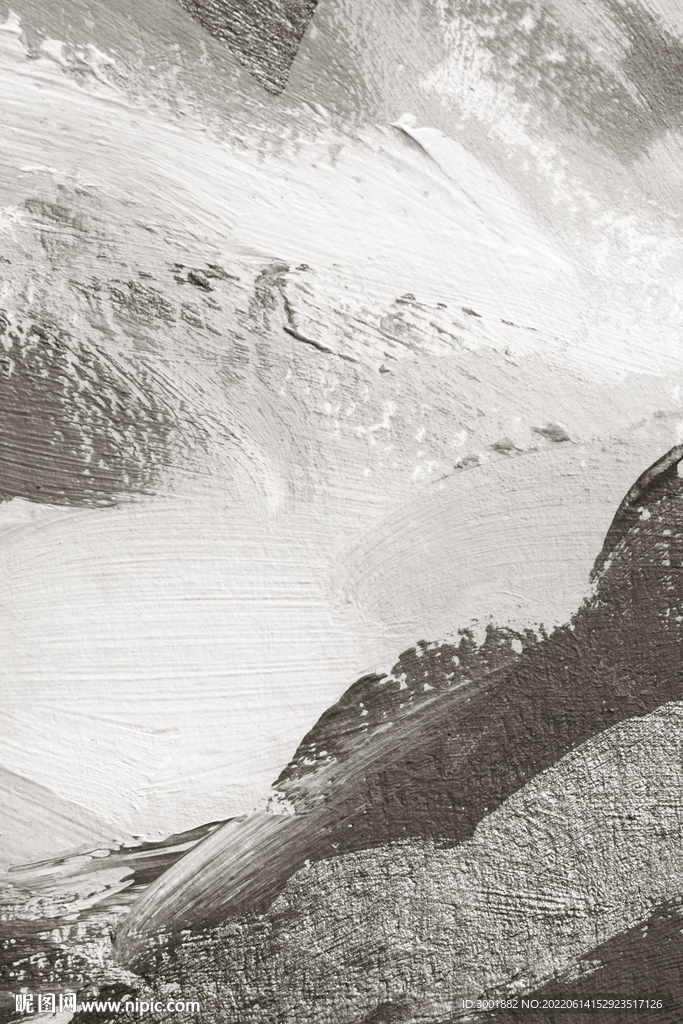 轻奢装饰画 灰白抽象画