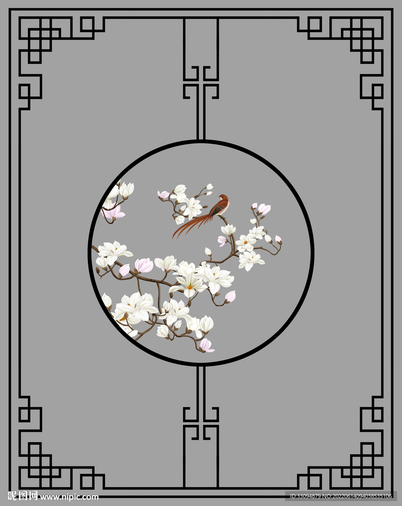 高清分层透明底推拉门打印图