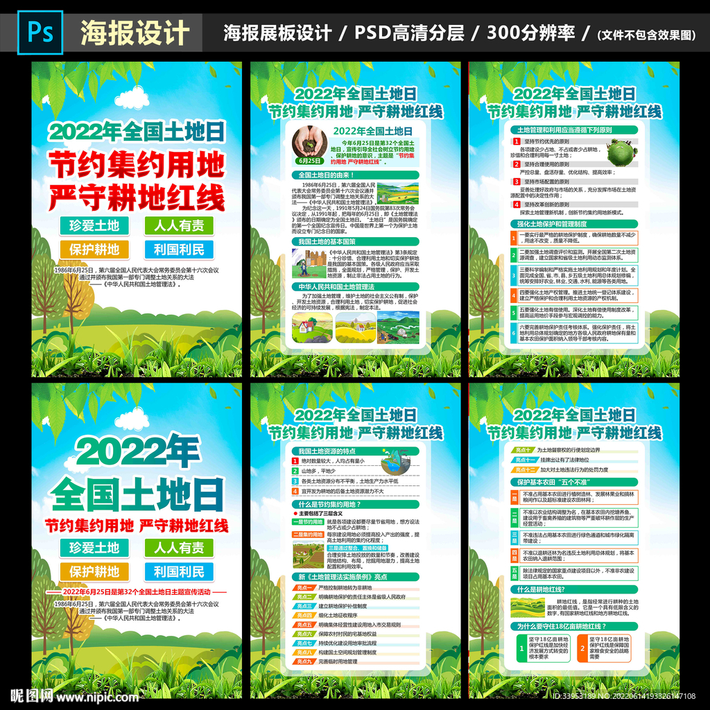 全国土地日展板