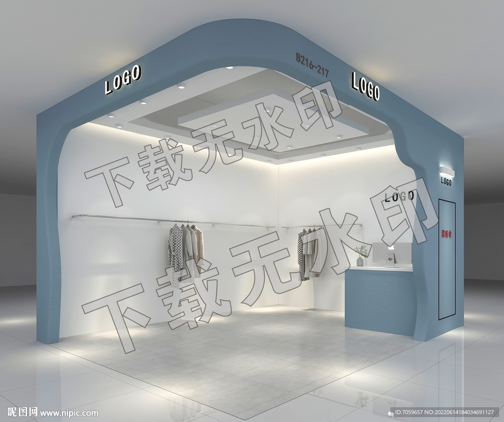 服装市场效果图