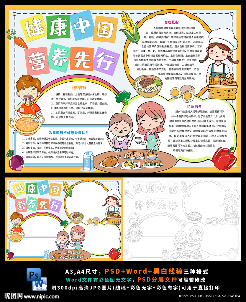 健康中国均衡饮食合理膳食营养