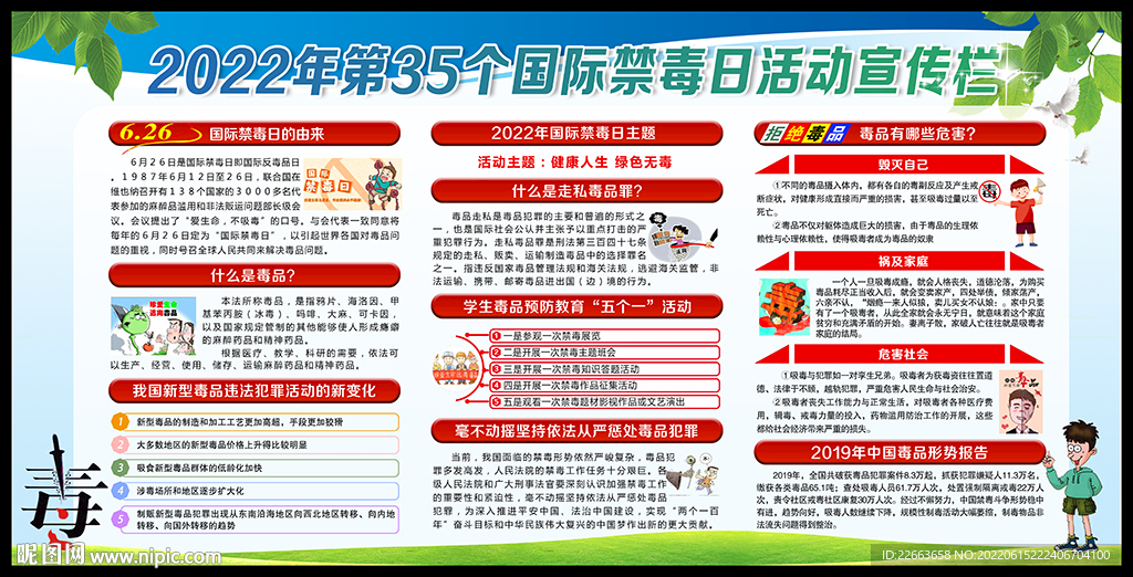 国际禁毒日展板