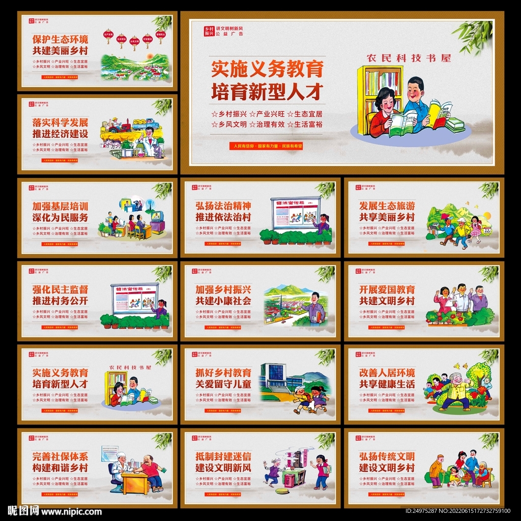 新农村展板