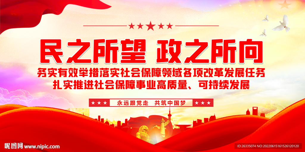 社会保障展板