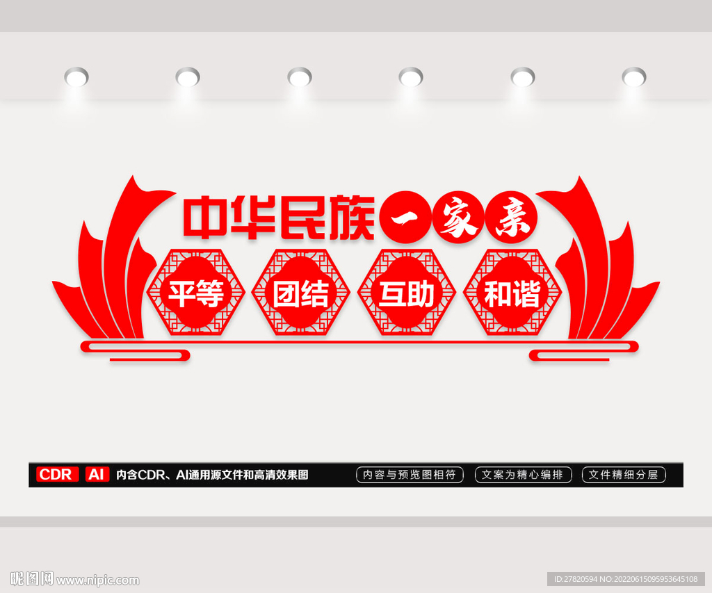 中华民族一家亲文化墙