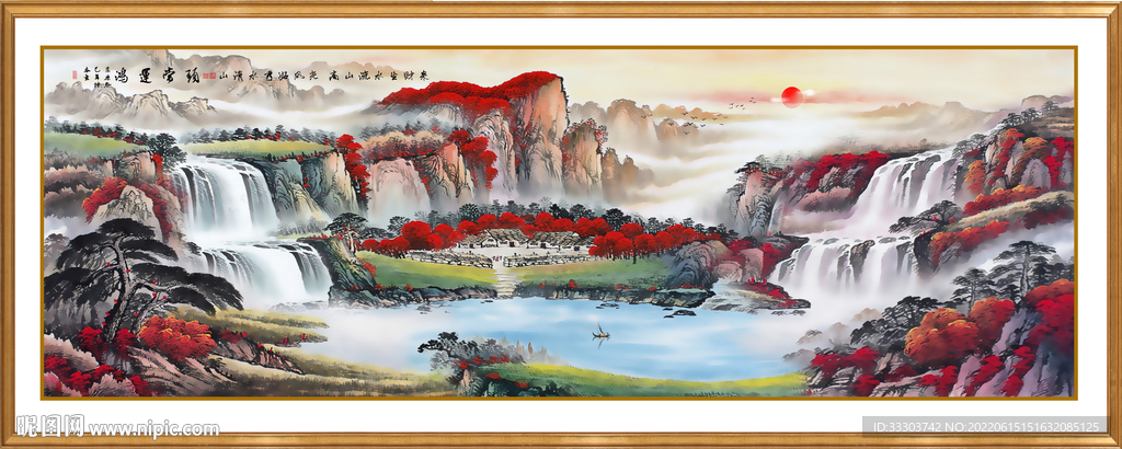 聚宝盆风水画