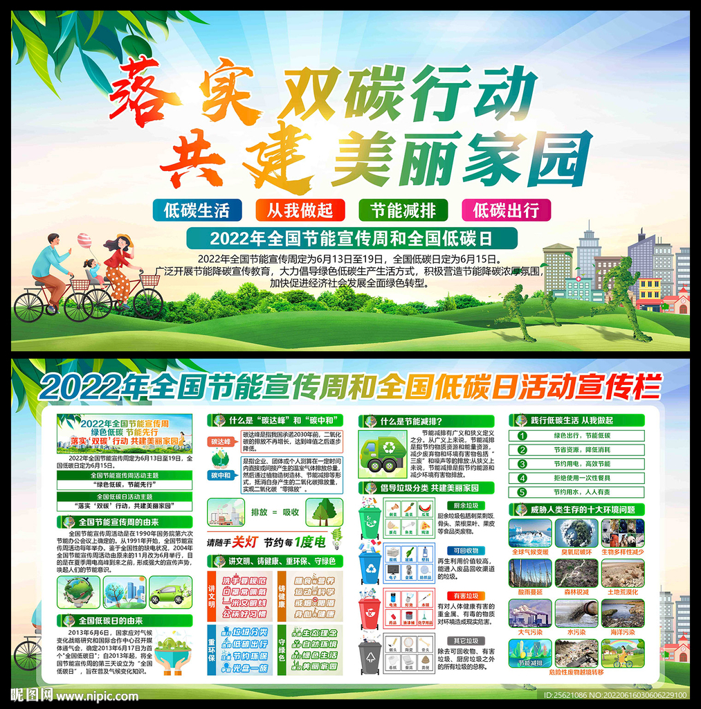 低碳生活展板宣传栏