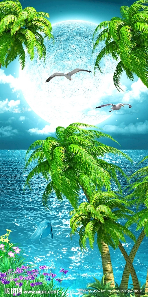 唯美海景玄关