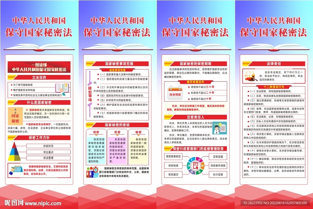 中华人民共和国保密法展架易拉宝