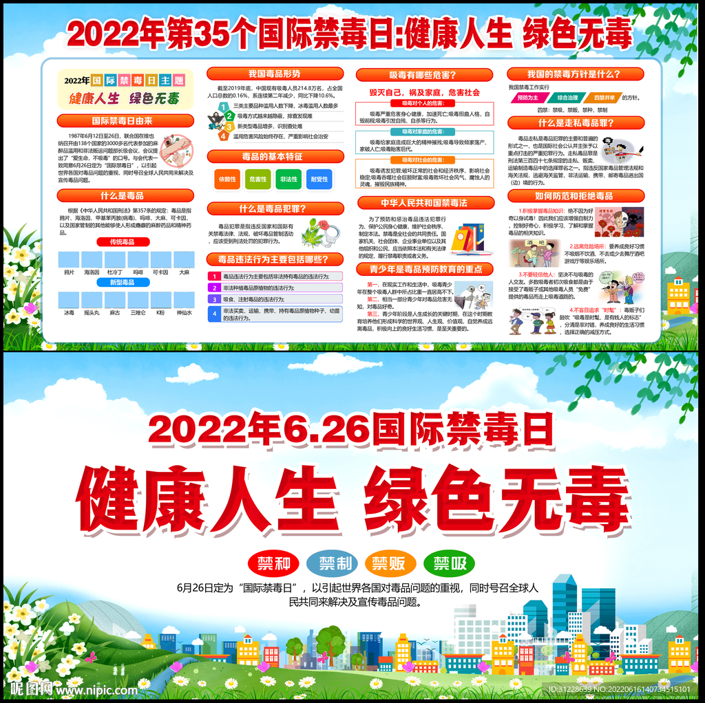 2022年国际禁毒日展板
