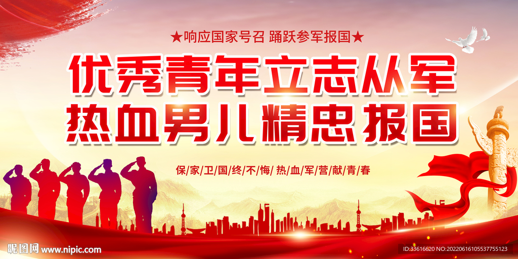 优秀青年立志从军