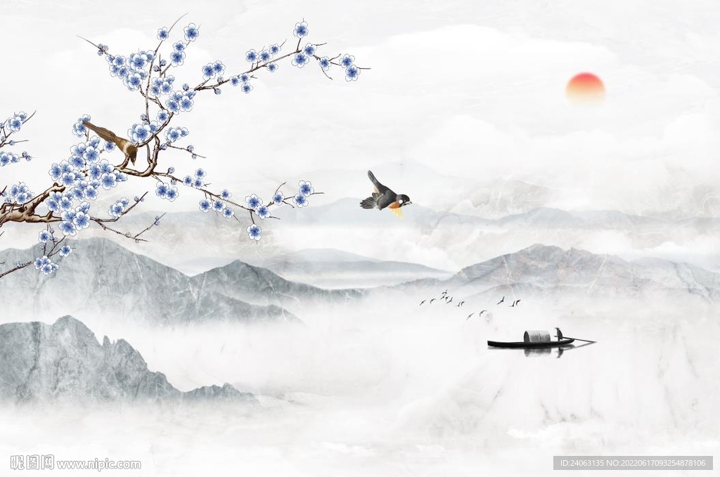 花鸟背景墙