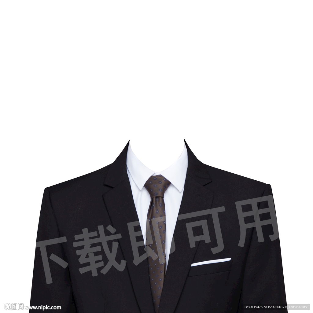 男士黑色西装正装高清