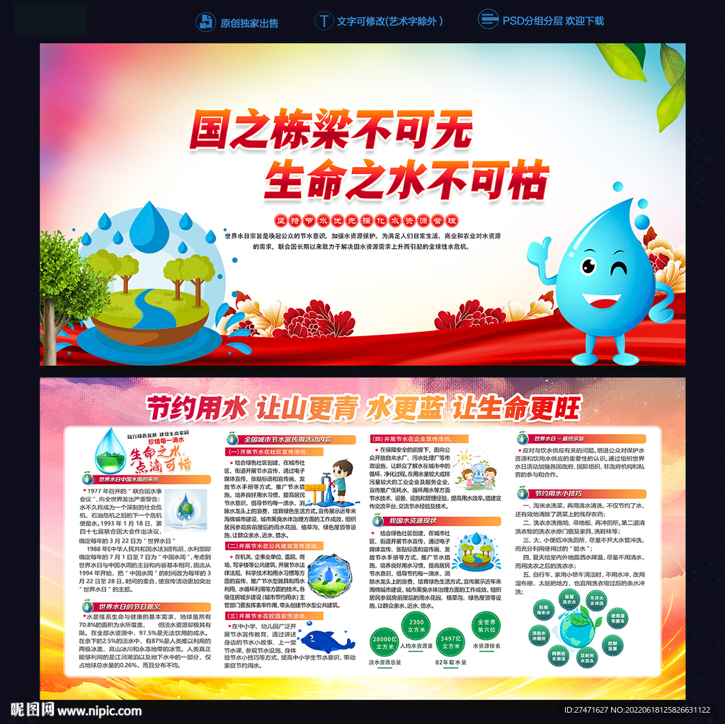 节约用水海报