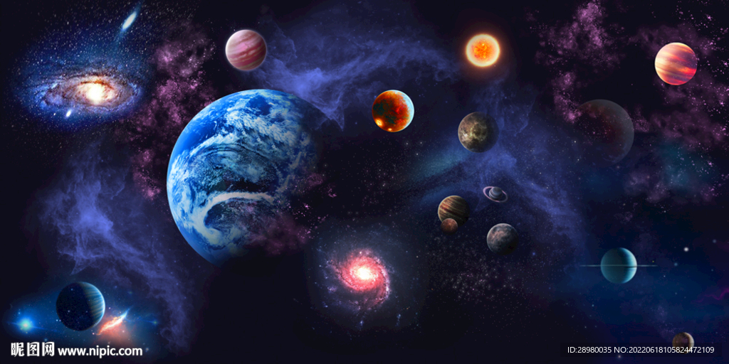 宇宙星球背景墙