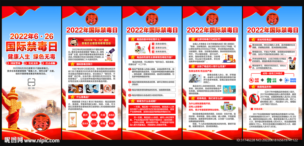 2022国际禁毒日展架