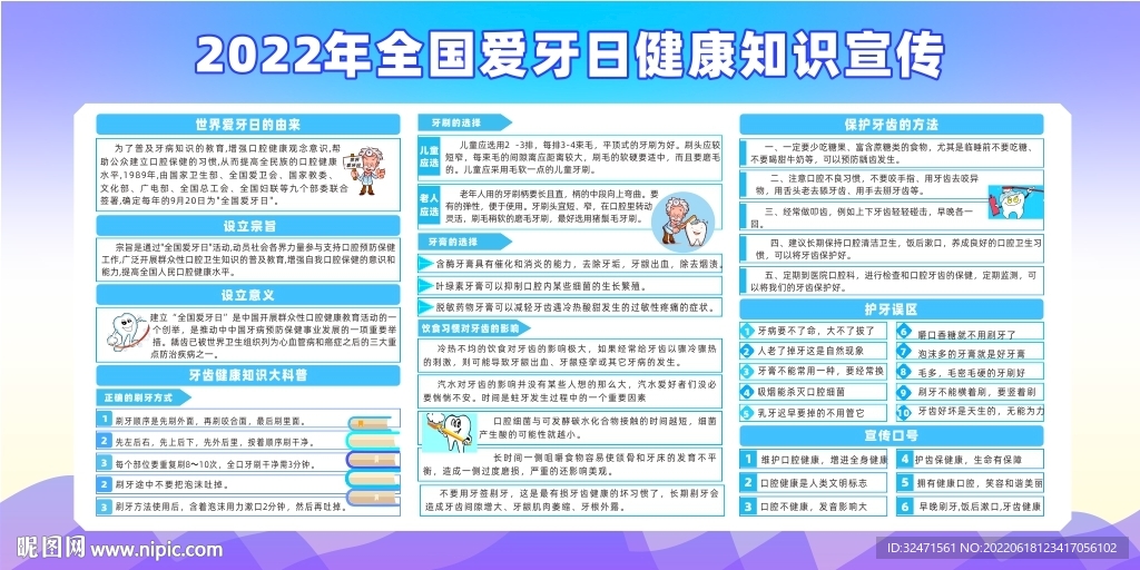 2022年全国爱牙日展板