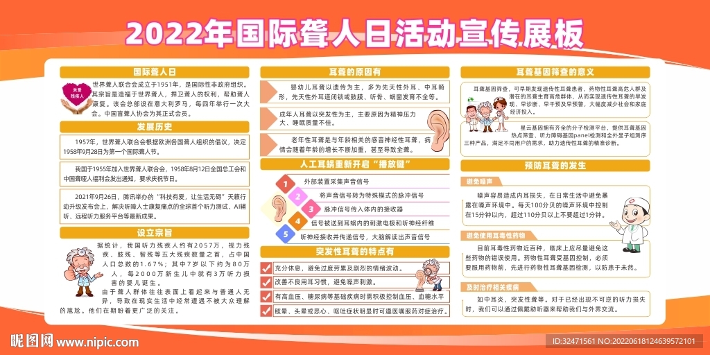 2022年国际聋人日活动展板