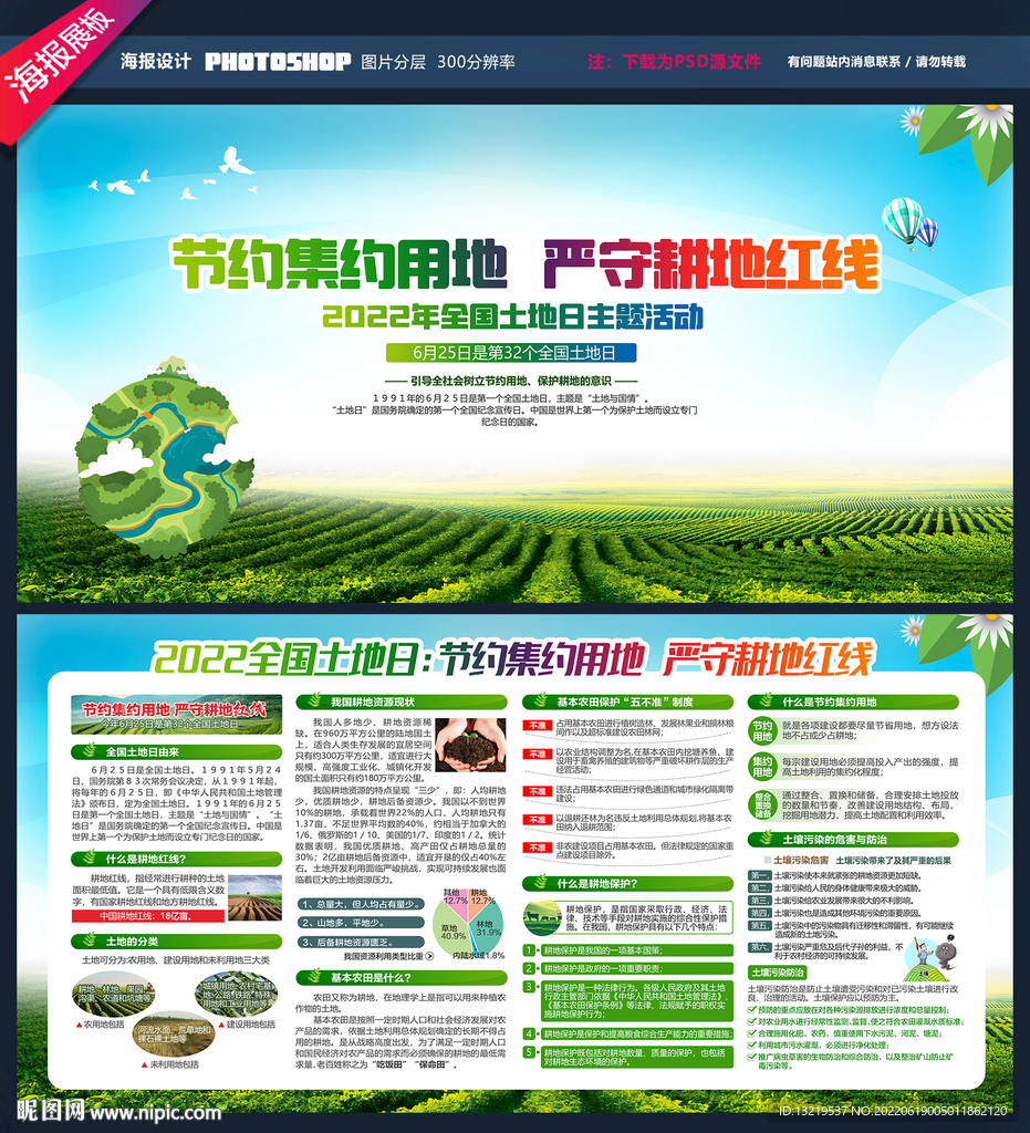 全国土地日展板