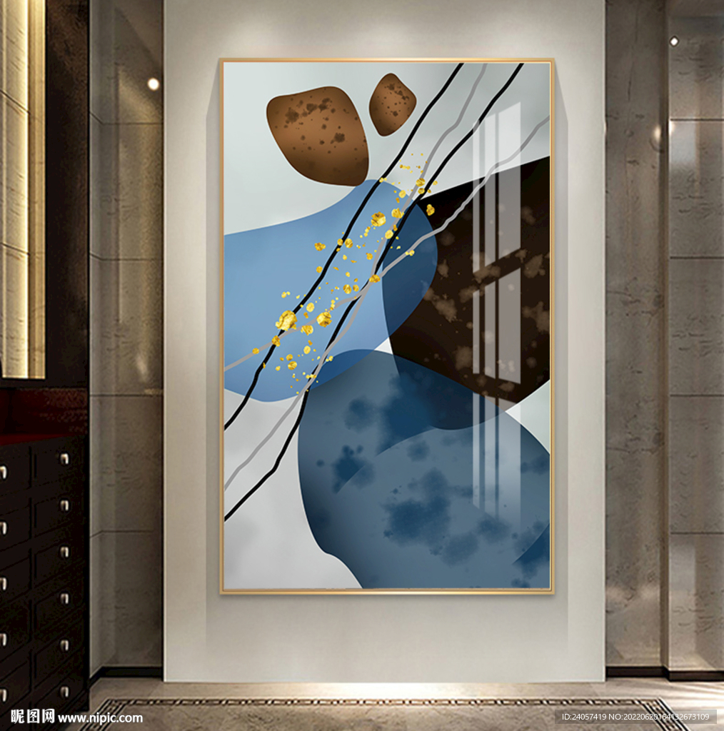 现代简约新中式抽象水墨装饰画
