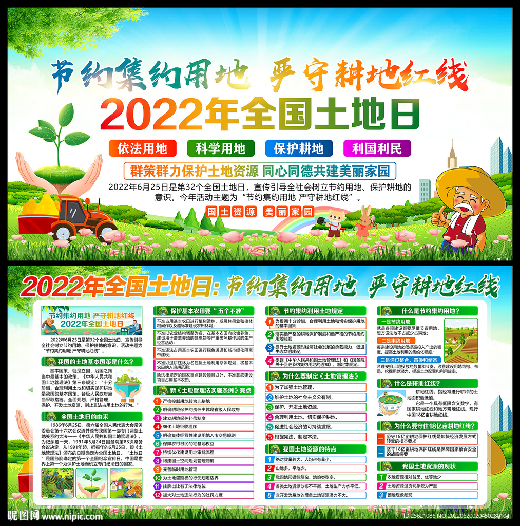 2022年全国土地日宣传展板