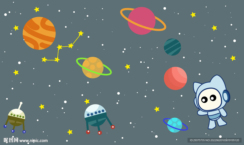 卡通星空儿童房