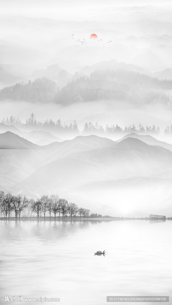 抽象山水画