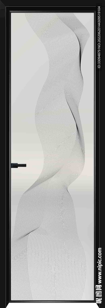 高清分层透明底平开门打印图