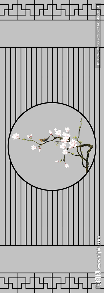 高清分层透明底平开门打印图