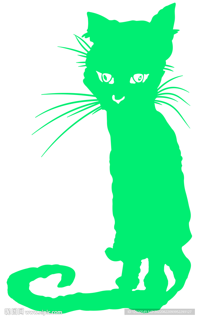 数码卡通猫裁片