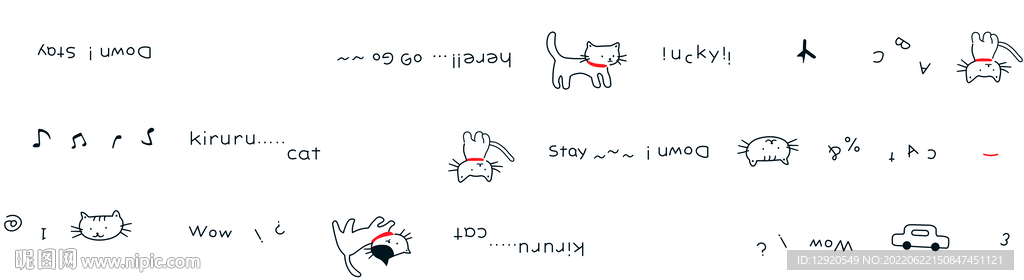 数码卡通猫英文