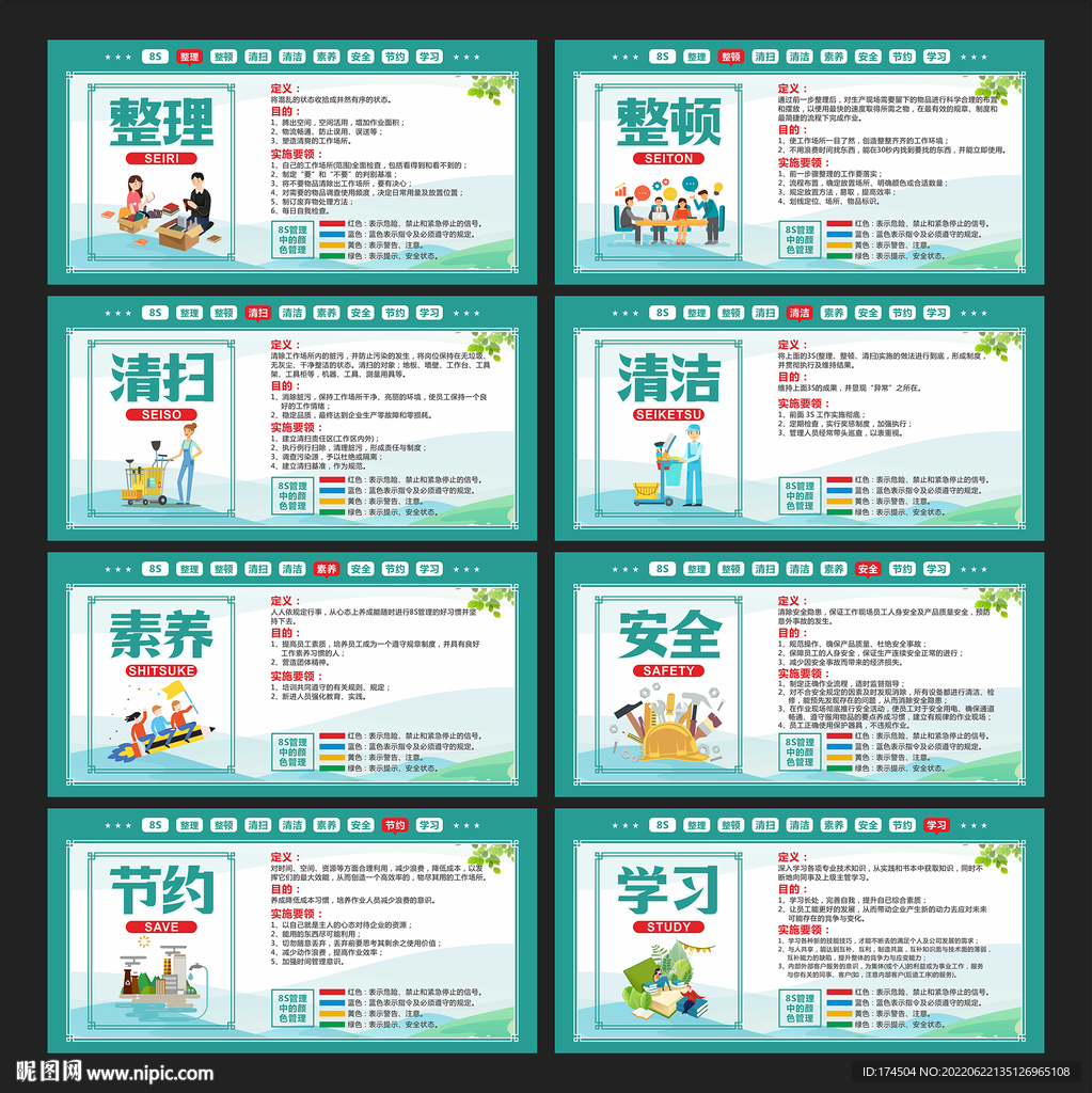 企业8S管理展板