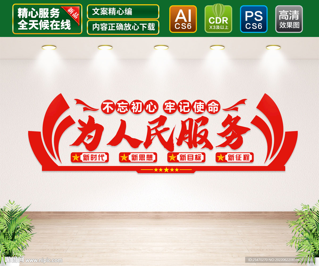 为人民服务文化墙