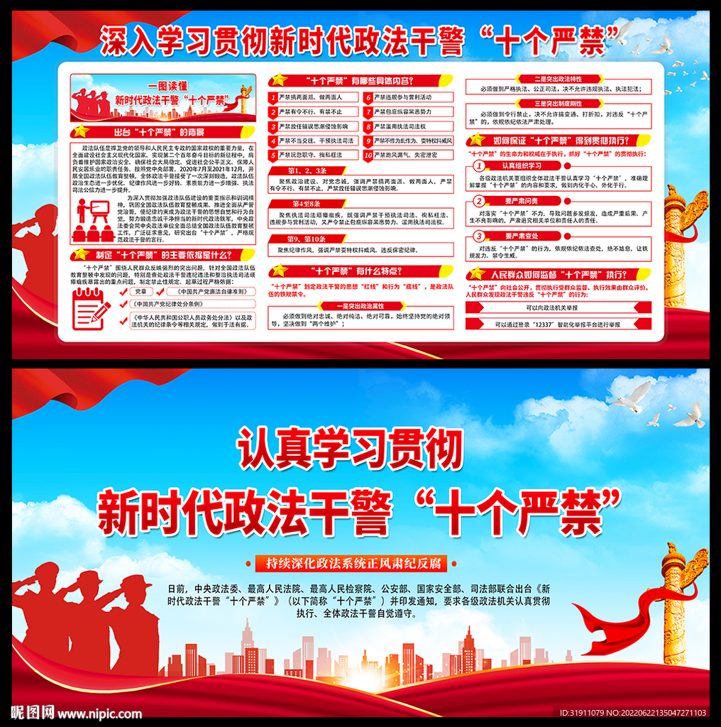 十个严禁宣传展板