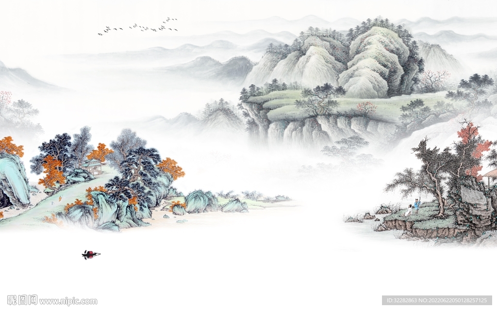 简约 中式新品山水 TIf分层
