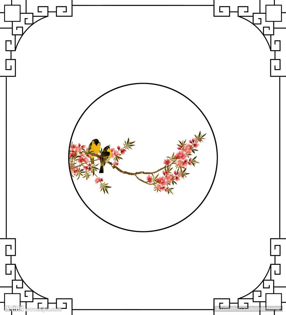 高清分层透明底推拉门打印图