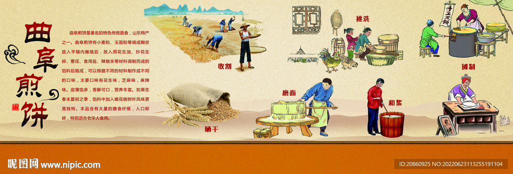 曲阜煎饼宣传海报