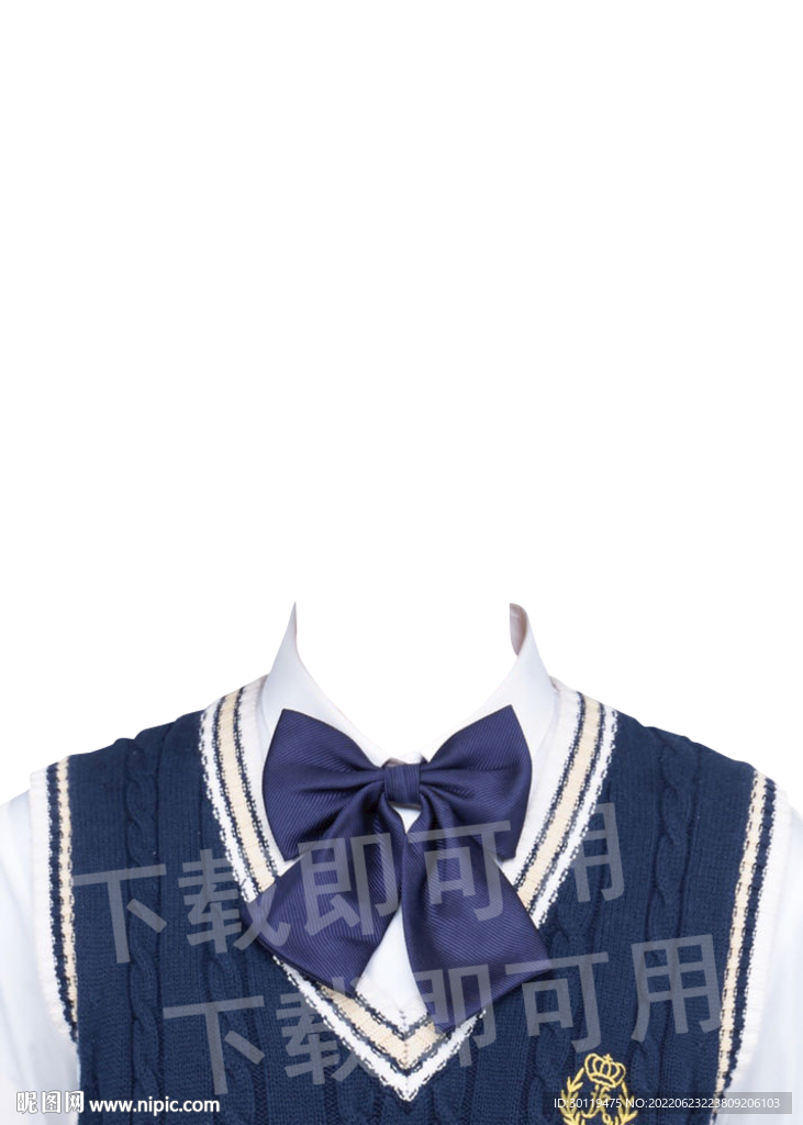 学院风jk女生衣服模板素材