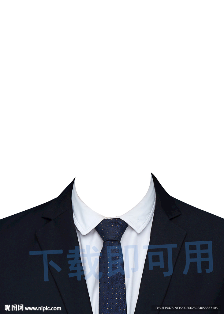 男士黑色领带西装