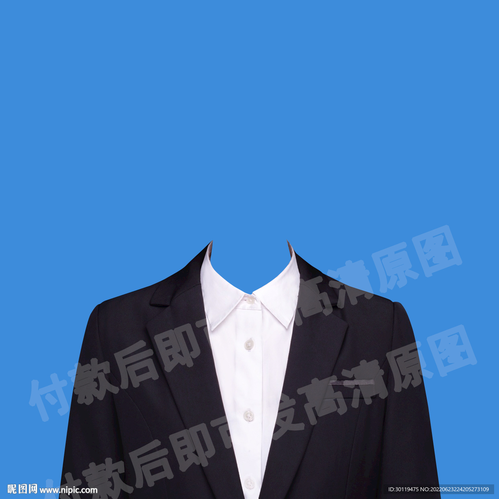 女士黑色西装模板