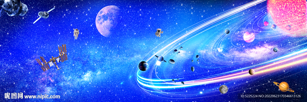 长幅绚丽星空