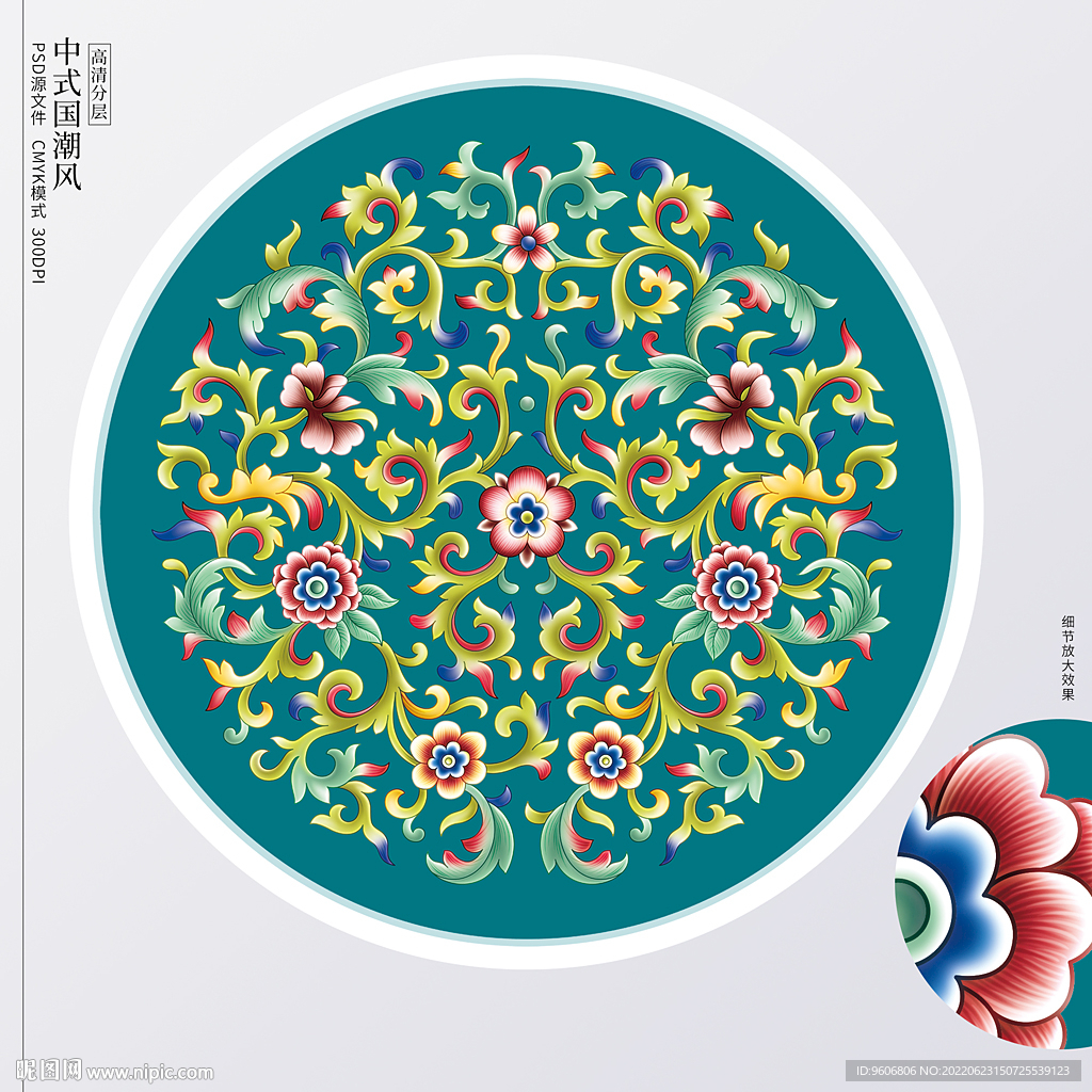 粉彩百花纹大盘