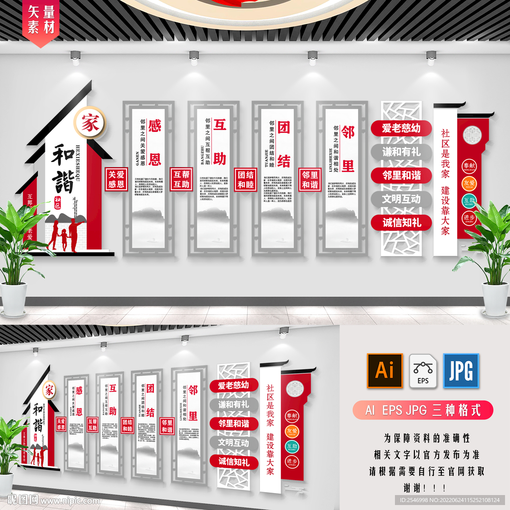 和谐社区文化墙 